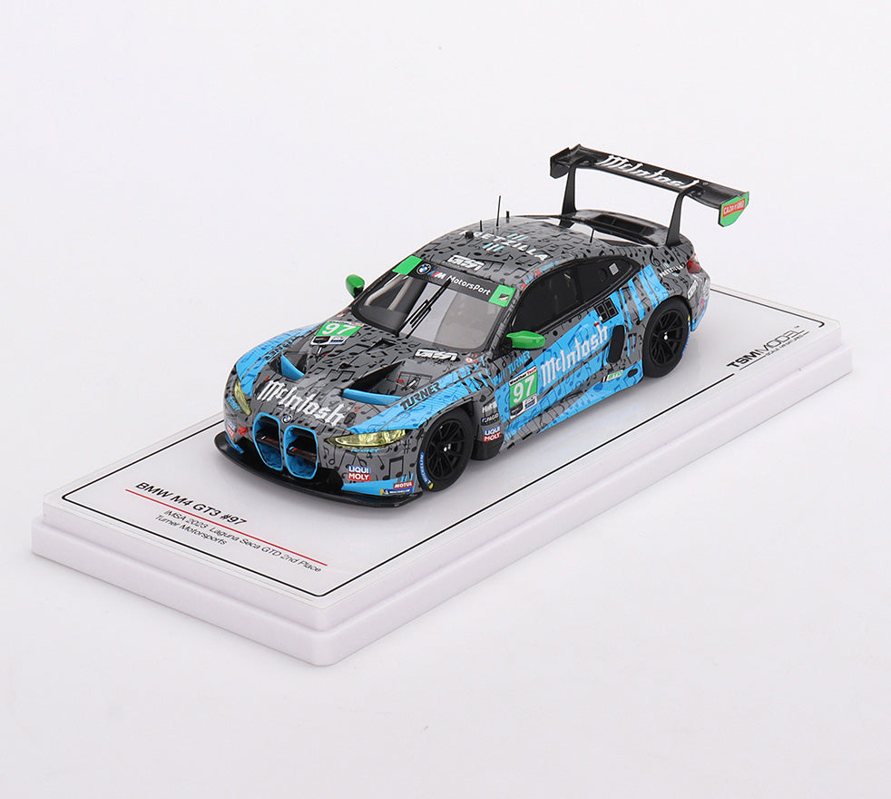 97 Turner Motorsport BMW M4 GT3 McIntosh Racecar 1:43 Scale Model
